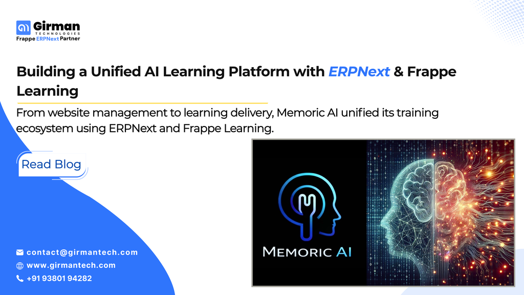 Bangalore AI Education Platform Unifies Admissions, Learning & Website with ERPNext